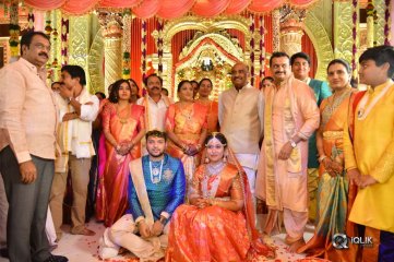 Celebs at Bandla Ganesh Brothers Daughter Ashritha Wedding Photos